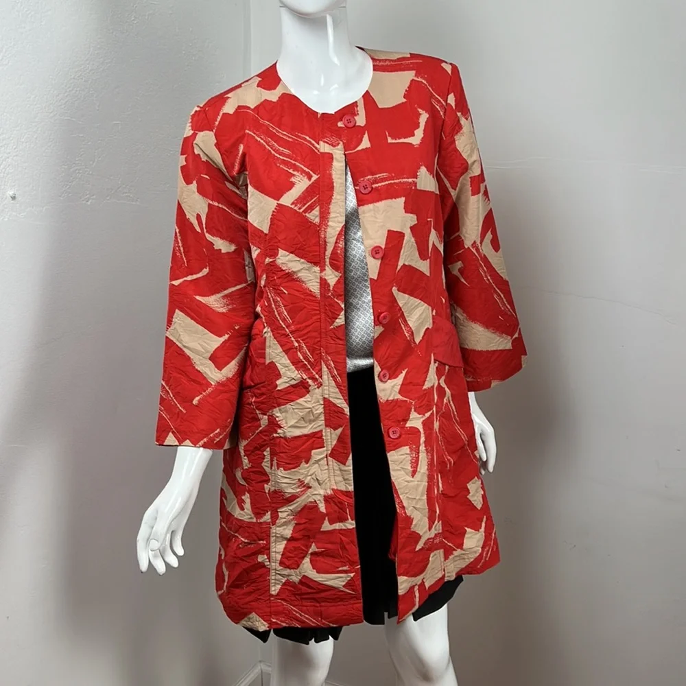 Doo.Ri Red-orange Light Weight Coat - Picture 7 of 14